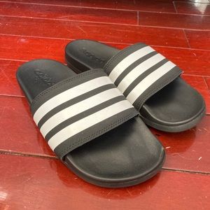 Adidas Adilette Comfort Slides Black Size 6